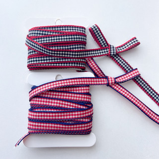 ♡  พร้อมส่ง | (5 หลา) Scott Ribbon โบว์ ริบบิ้น สก็อต ขอบสี …