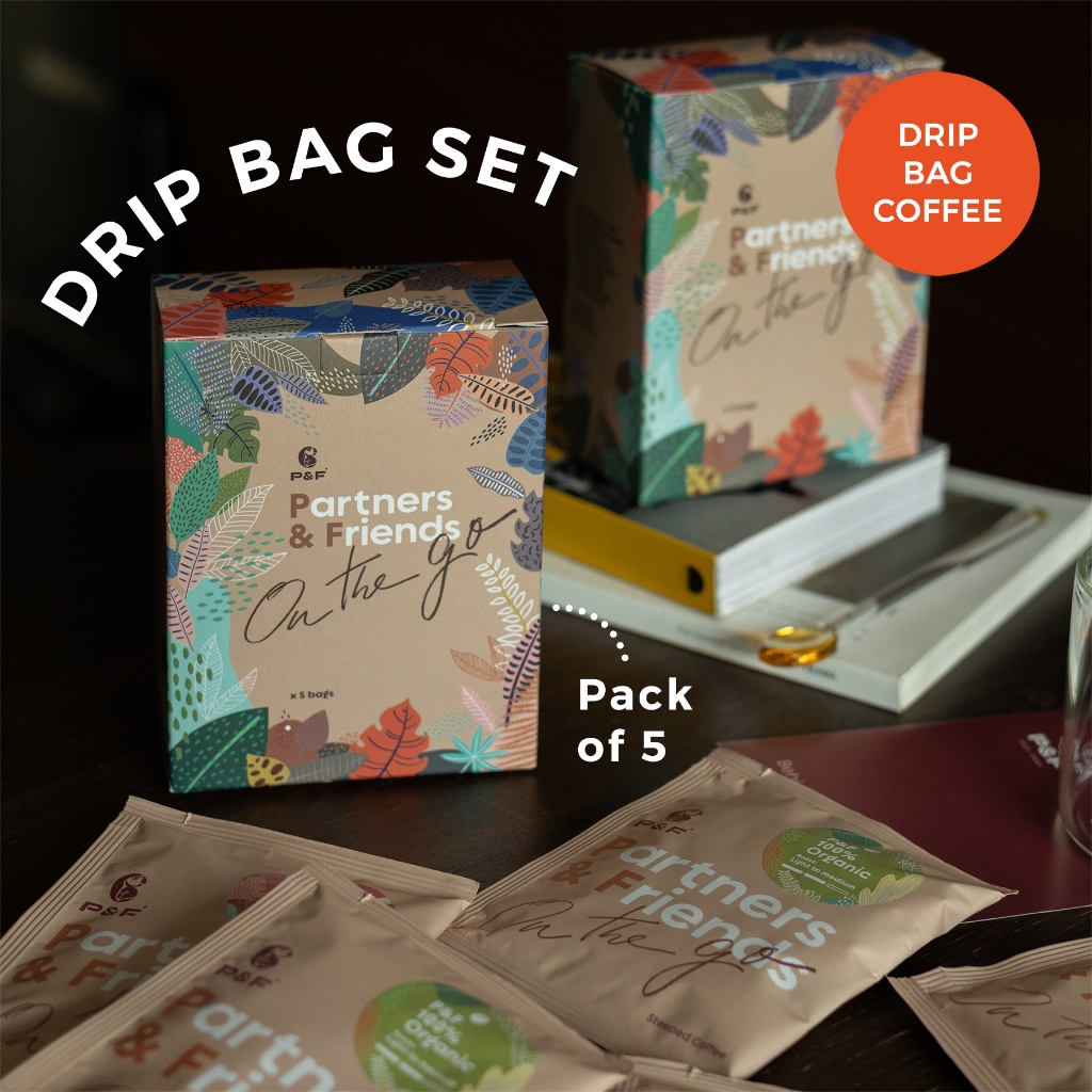 Drip Bag Coffee Set  (10gx5 bags) กาแฟดริปแบคแบบเซ็ต ขนาด 10กรัม จำนวน 5 ซองต่อ 1 กล่อง | P&F Coffee
