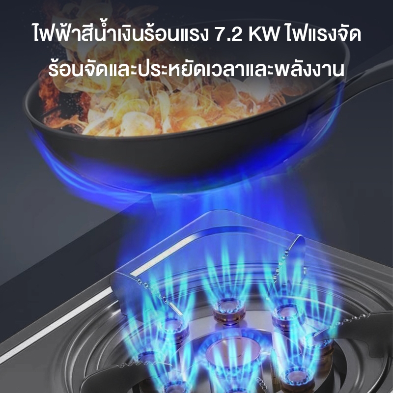 CAMEL เตาแก๊ส ประสิทธิภาพสูงประหยัดแก๊ส ฝาครอบไฟหมุนทำจากสแตนเลสหนาพิเศษ มาพร้อมฟังก์ชันป้องกันไฟดับ - รูปที่ 4