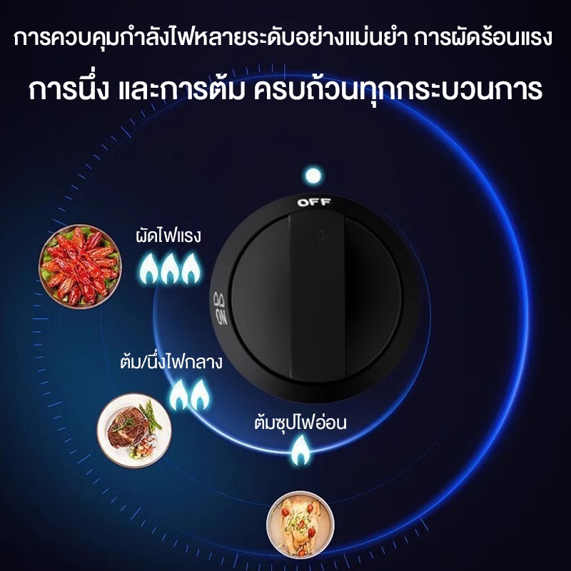 CAMEL เตาแก๊ส ประสิทธิภาพสูงประหยัดแก๊ส ฝาครอบไฟหมุนทำจากสแตนเลสหนาพิเศษ มาพร้อมฟังก์ชันป้องกันไฟดับ - รูปที่ 5