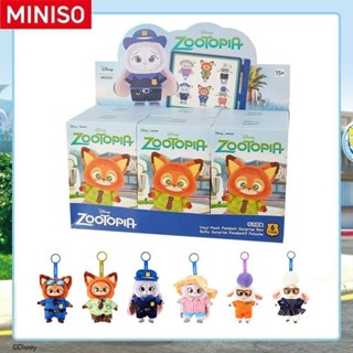 พร้อมส่งในไทย ⛵️กล่องสุ่ม Miniso Crazy Zootopia Seriesพวงกุญ…