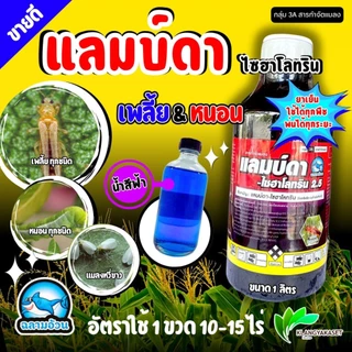 ยกลัง 12 ขวด แลมบ์ดา ฉลาม น็อคแมลง แลมบ์ดาไซฮาโลทริน ยากำจัดแมลง หนอน เพลี้ย