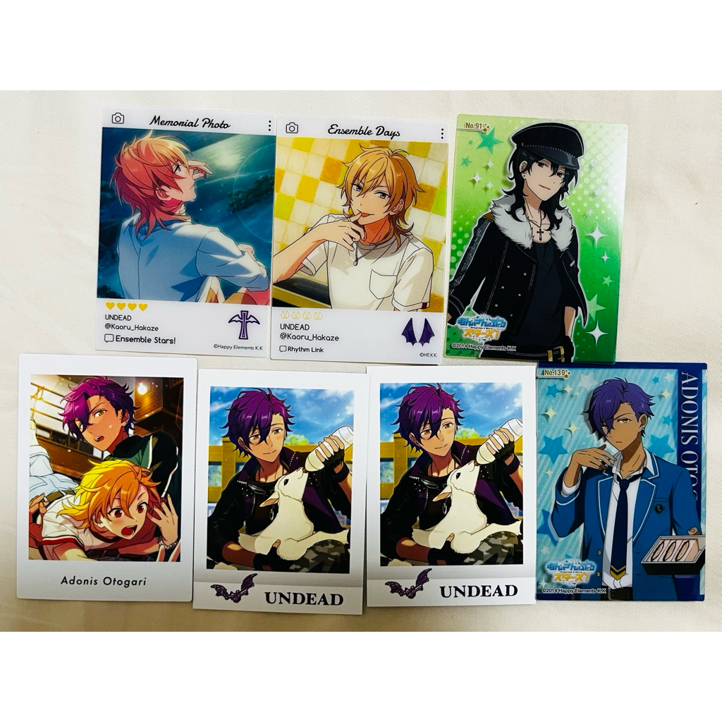 Ensemble Stars อันสึตะ UNDEAD ของสะสม การ์ด โพลารอยด์ [Sakuma Rei, Otogari Adonis, Hakaze Kaoru]