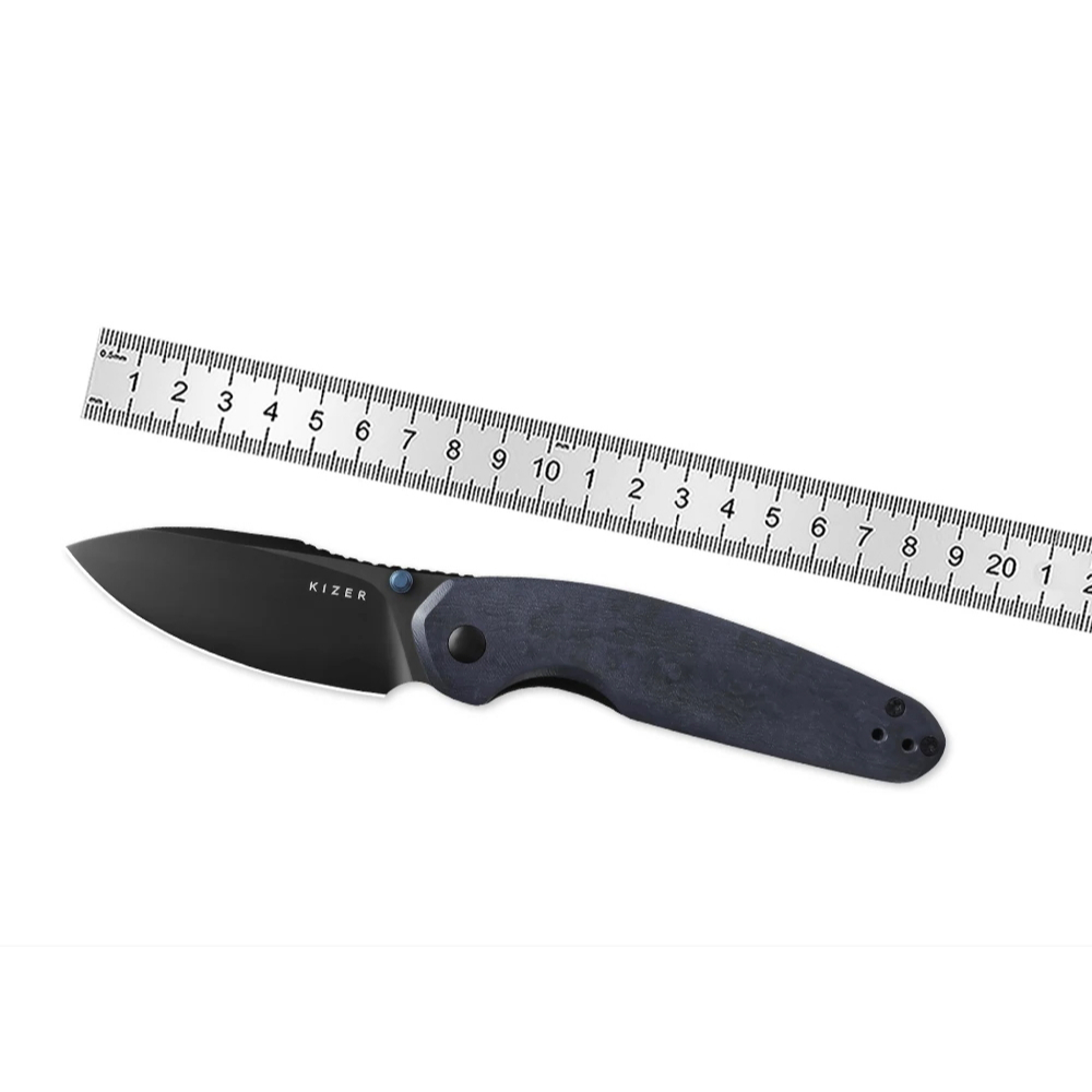 มีดพับ folding pocket knife Kizer Meteora A3 ใบ 3.2" ของแท้ Liner lock เหล็ก Nitro-V Ceramic ball be