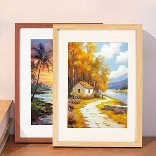 กรอบรูป ขนาดA4/A3 I สีขาว สีดำ สีไม้ สีทอง I แนวตั้ง&แนวนอน I แฟชั่น Modern PhotoFrame Size A3