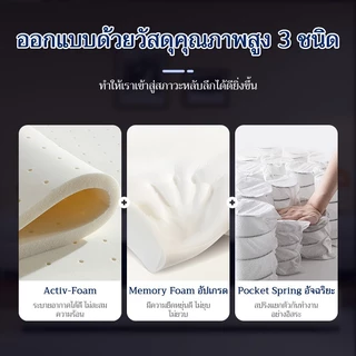 Luxanta ที่นอนพ็อกเก็ตสปริง รับประกัน10ปี สัมผัสนุ่มพิเศษ ที่นอน 6 ฟุต ที่นอน 5 ฟุต เตียงนอน 3.5 ที่นอนยางพารา