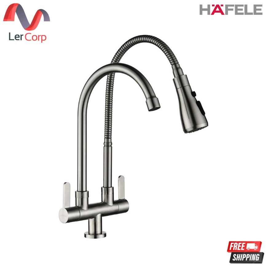 (Hafele) ก๊อกซิงค์เดี่ยวติดตั้งบนเคาน์เตอร์ 2 หัว (495.62.061)