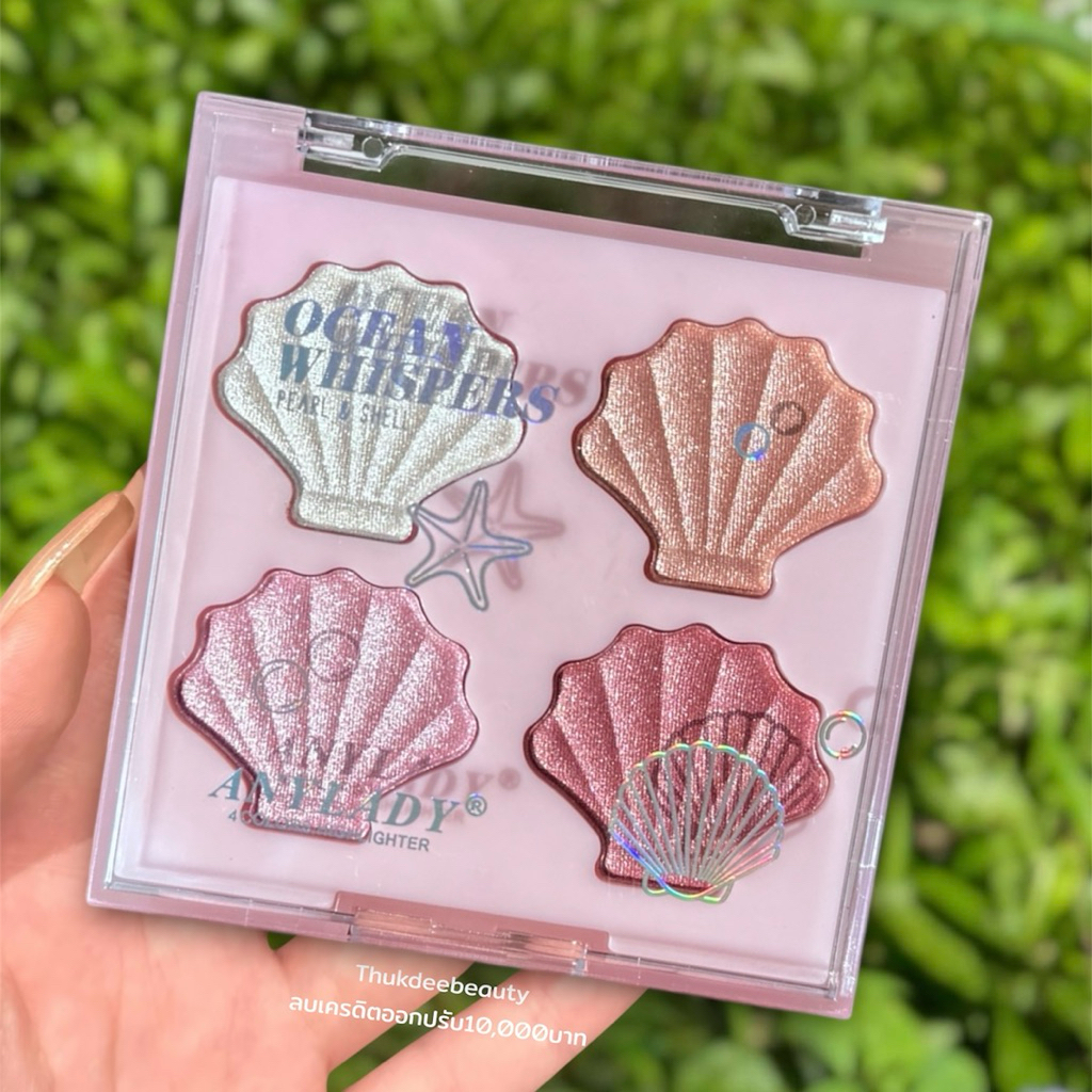 ส่งฟรี/แท้ พาเลทไฮไลท์ ไฮไลท์​หน้าเงา Anylady Ocen Highlight 4 สี เนื้อชิมเมอร์​ หน้าฉ่ำวาว หน้าพุ่ง