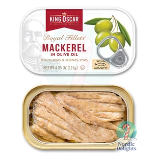 King Oscar Sardines Mackerel Olive Oil Jalapeno Lemon Med ปลาซาร์ดีนแมคเคอเรลคิงออสการ์นอร์เวย์น้ำมันมะกอก