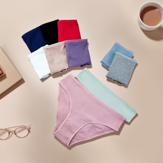 A-119 กางเกงในสีพื้น  S-4XL ผ้าร่อง ผ้าคอตตอน พร้อมส่ง กางเก…