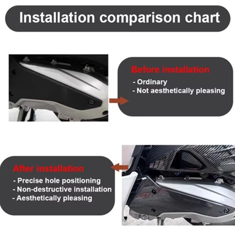 ฝาครอบสายพาน ADV160 PCX160 ปี 2021-2025 ลายคาร์บอนไฟเบอร์ใส ครอบดักอากาศเครื่องยนต์ อุปกรณ์แต่งมอเตอร์ไซค์ ติดตั้งง่าย - รูปที่ 3