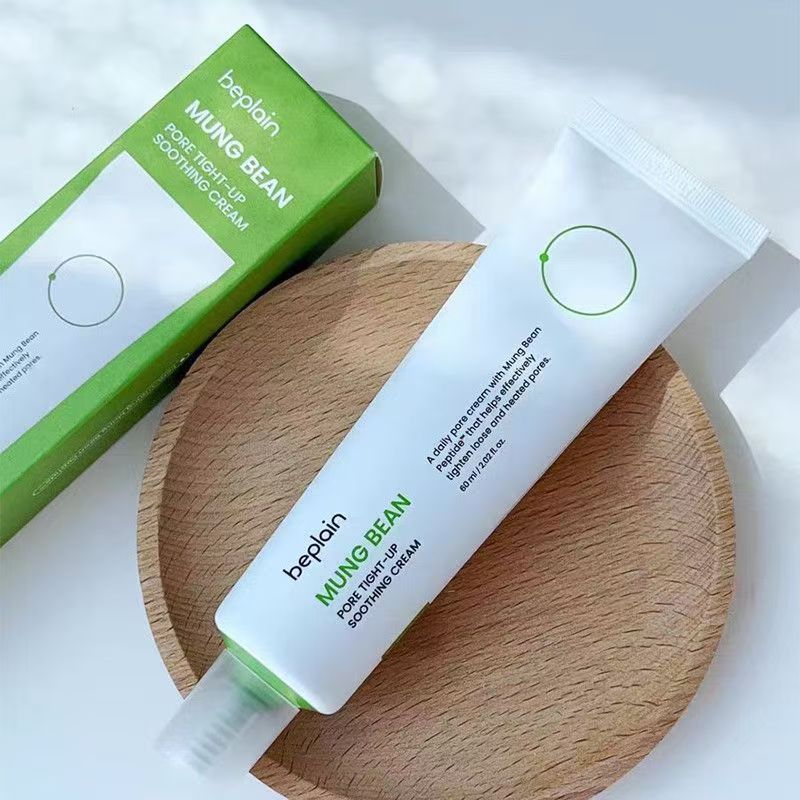 BEPLAIN MUNG BEAN PORE PEPTIDE SOOTHING CREAM 60ml สําหรับรูขุมขนที่หย่อนคล้อยและรูขุมขนที่ขยายใหญ่ขึ้น