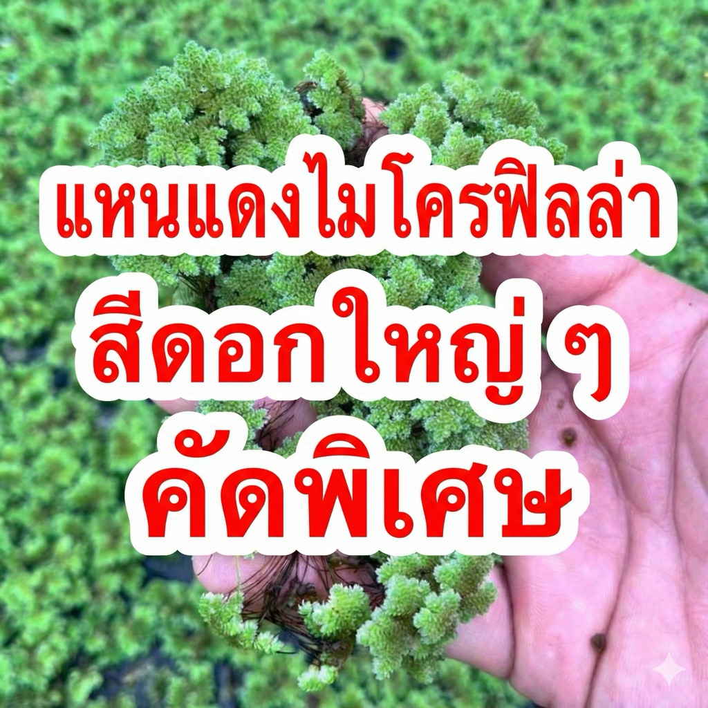 แหนแดงไมโครฟิลล่า (Azolla microphylla) คัดพิเศษ ดอกใหญ่ๆ