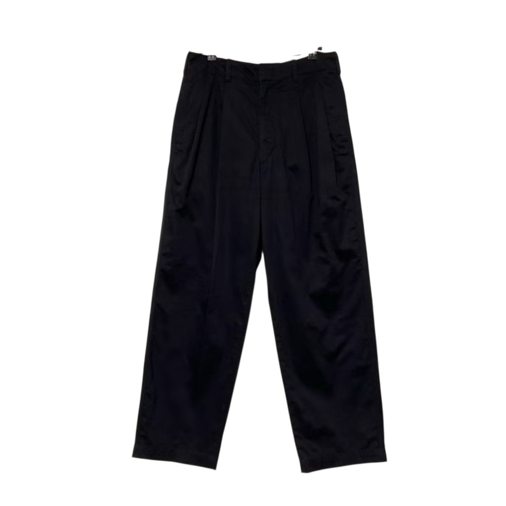 P341 กางเกงเอวสูงจับจีบชาย UNIQLO:U สีดำไซส์ 73cm เอว29-30“สพ40”เป้า13“ยาว38”ผ้าคอตตอนนุ่มใส่สบาย