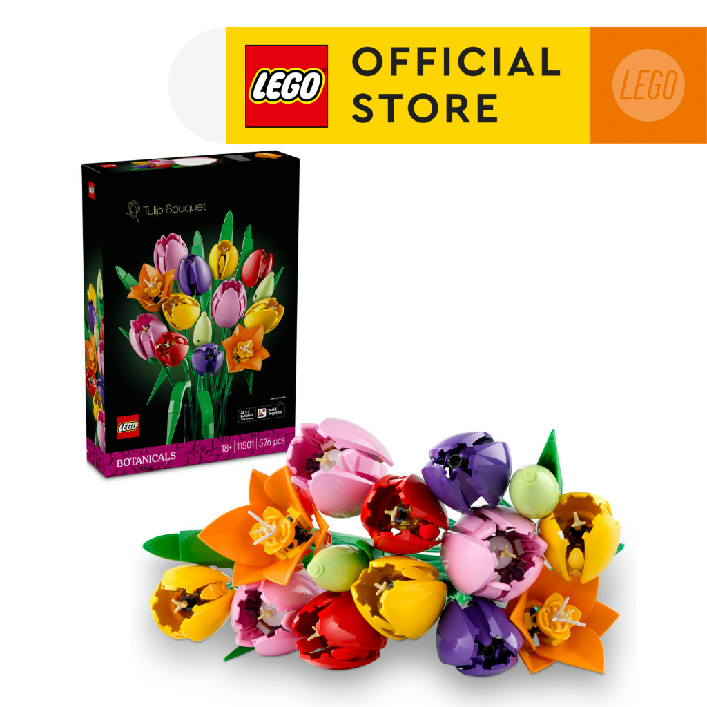 LEGO Botanicals 11501 Tulip Bouquet (576pcs.), Building Blocks, Kids Toy