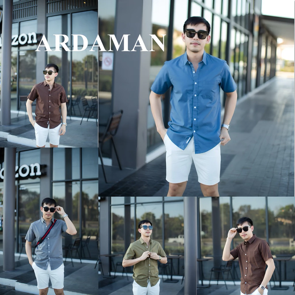 เสื้อเชิ้ตผู้ชาย SMART FIT OXFORD SHIRT เสื้อเชิ้ตผู้ชายใส่เที่ยว ใส่ทำงาน (20สี S-2XL) [สั้นคอปก]