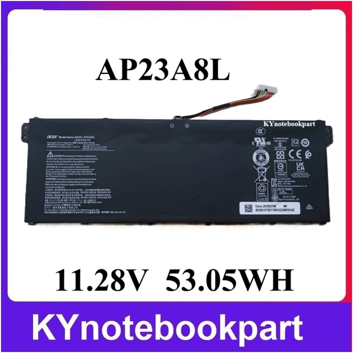 แบตเตอรี่ของแท้ Acer Aspire Go 15 AG15-31P Aspire 3 A315-24P A317-55P Extensa 15 EX215-23  AP23A8L