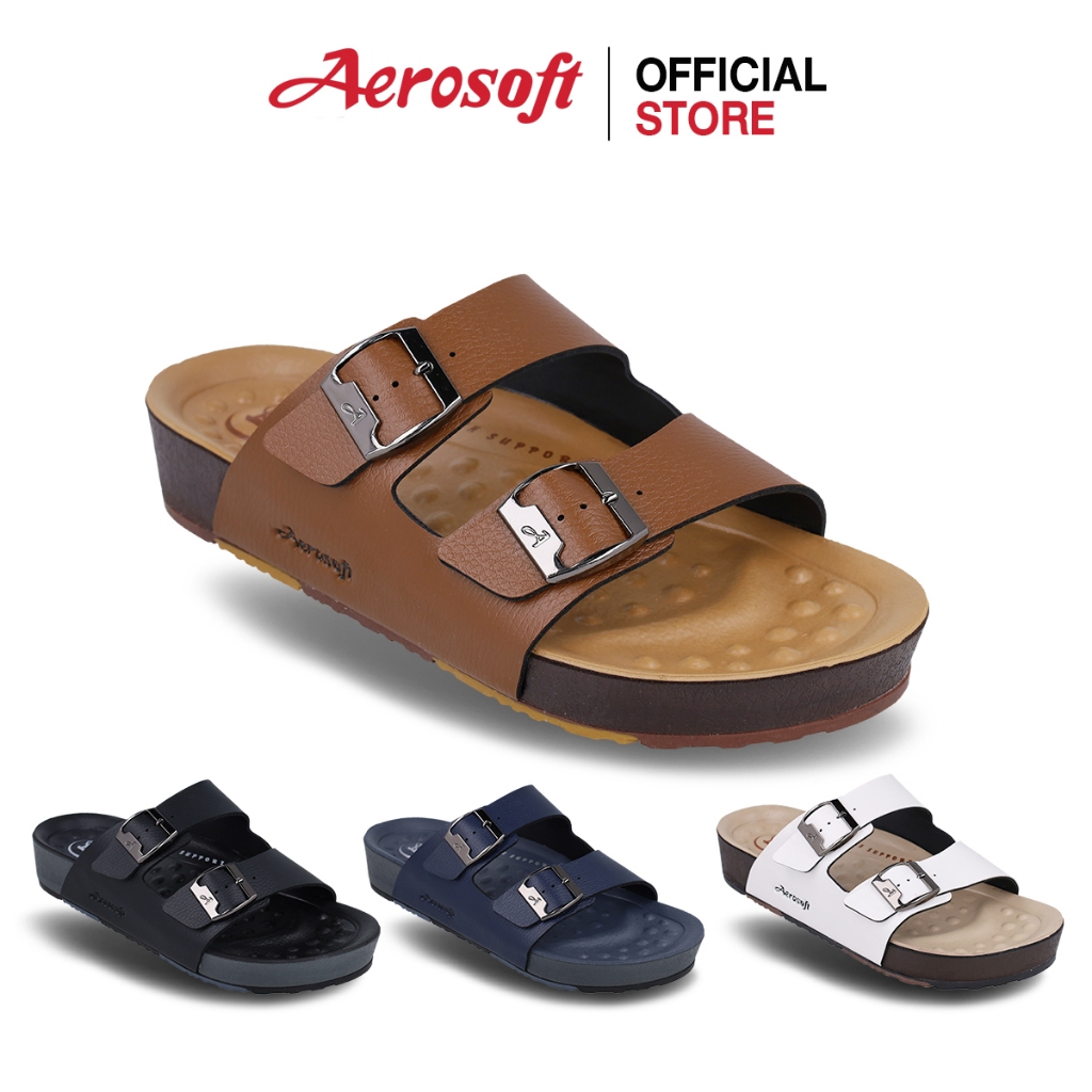 Aerosoft (แอโร่ซอฟ)  Extra Soft รองเท้าแตะ ผู้หญิง ผู้ชาย แบบสวม นิ่มๆ เพื่อสุขภาพ รุ่น AB8230