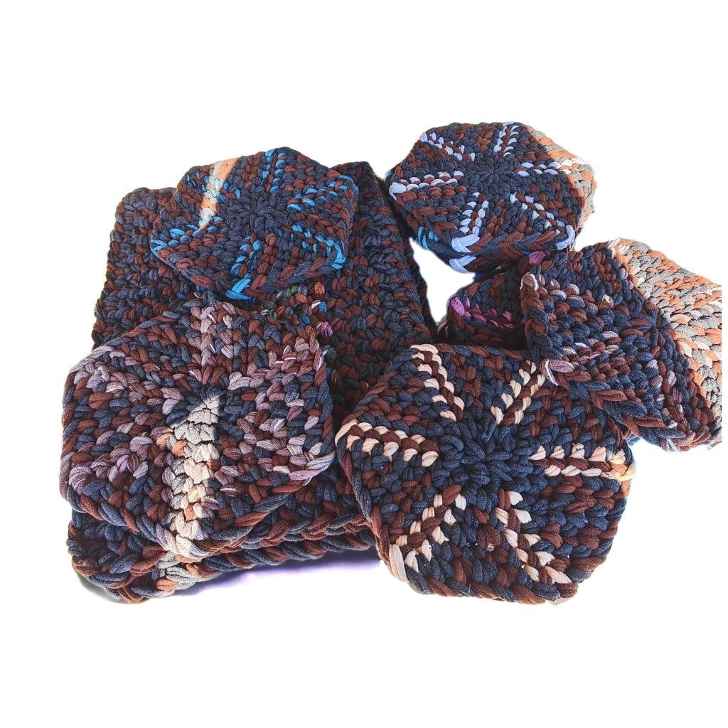 ผ้ารองครก แผ่นรองครก งานถัก พรมรอง เซต 3 ผืน - รูปที่ 3