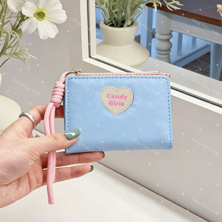 กระเป๋าสตางค์สไตล์เกาหลีน่ารักๆ รูปหัวใจ ดีไซน์มินิมอล แบบพก…