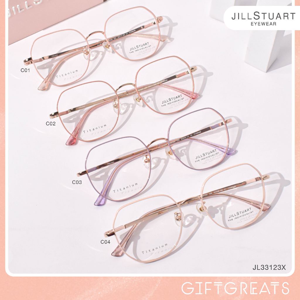 JILL STUART - JL33123X กรอบแว่นไทเทเนียม มีทั้งเฉพาะกรอบ และกรอบพร้อมเลนส์ Mini Size สาวหน้าเล็ก