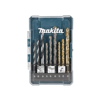 MAKITA ชุดดอกสว่าน เจาะไม้,ปูน,เหล็ก 9 PC : D-71962