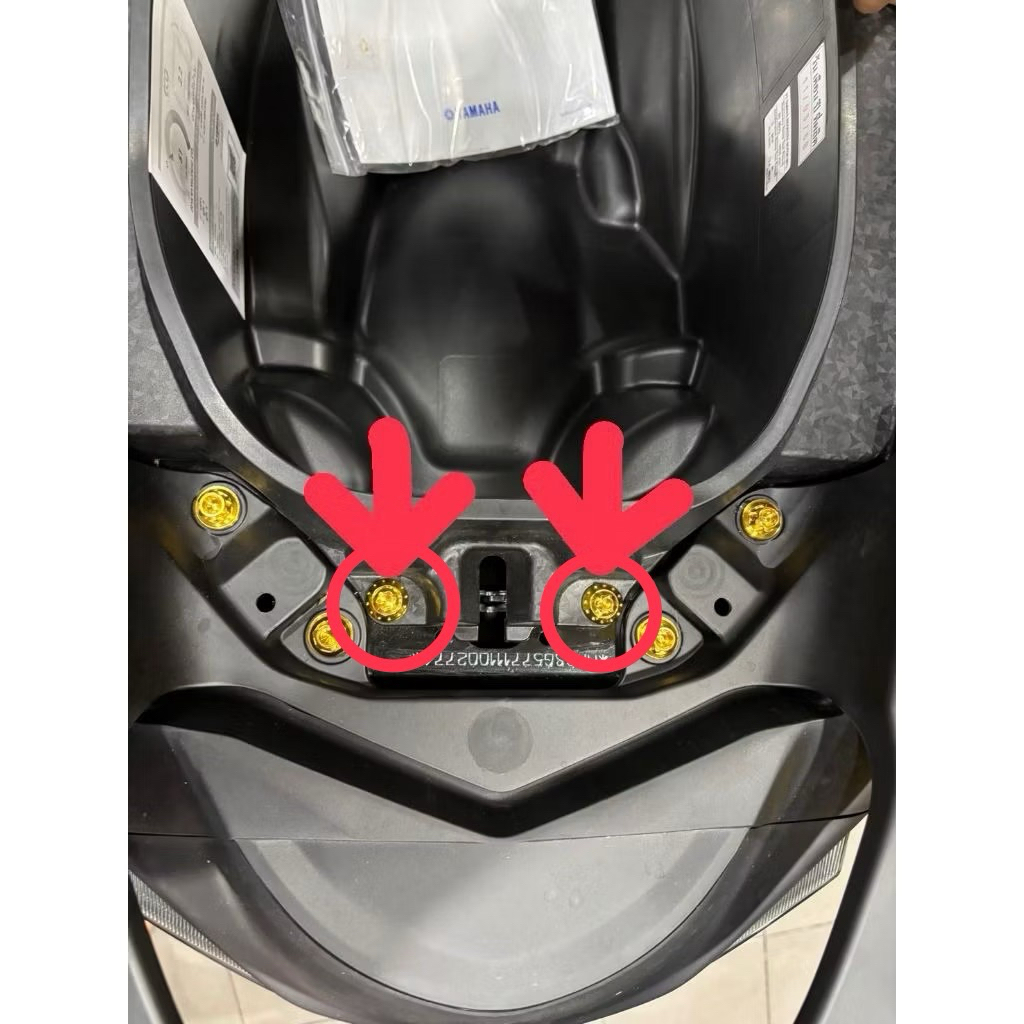 nmax 2025 น๊อตชุดสีใต้กันตกชุด 2 ตัว.สีทอง.สีไทเท.สีเงิน