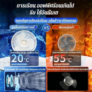 พัดลมพกพา พัดลม usb 50000mAh มอเตอร์เยอรมัน ลมแรง เงียบ ปรับมุม 720° พัดลมหนีบ พัดลมตั้งโต๊ะ จัดส่งจากกรุงเทพ