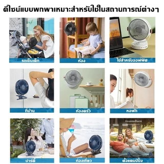 พัดลมพกพา พัดลม usb 50000mAh มอเตอร์เยอรมัน ลมแรง เงียบ ปรับมุม 720° พัดลมหนีบ พัดลมตั้งโต๊ะ จัดส่งจากกรุงเทพ