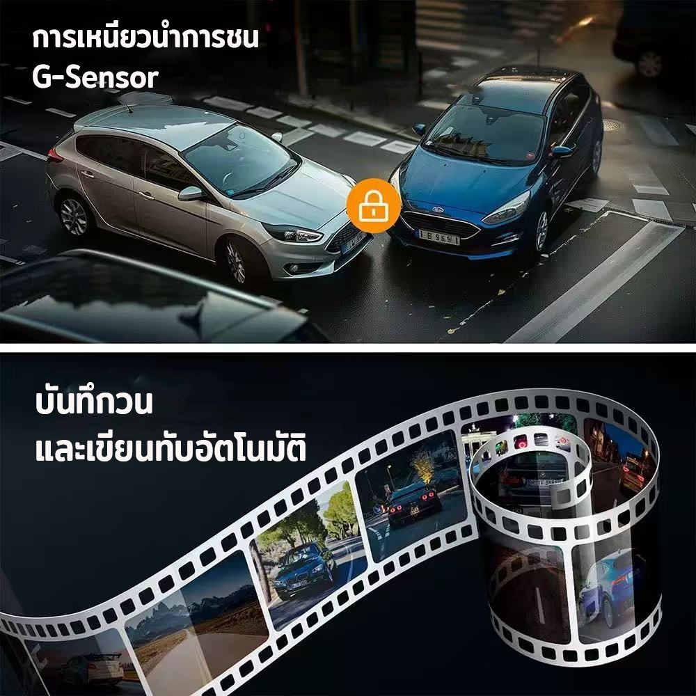 กล้องหน้ารถ 2Kกล้อง4 WIFI กล้องติดรถ Night Vision ภาพการถอยรถ หน้าจอLEDขนาด3.16นิ้ว บันทึกการวนซ้ํา มุมกว้าง G-Sensor - รูปที่ 6