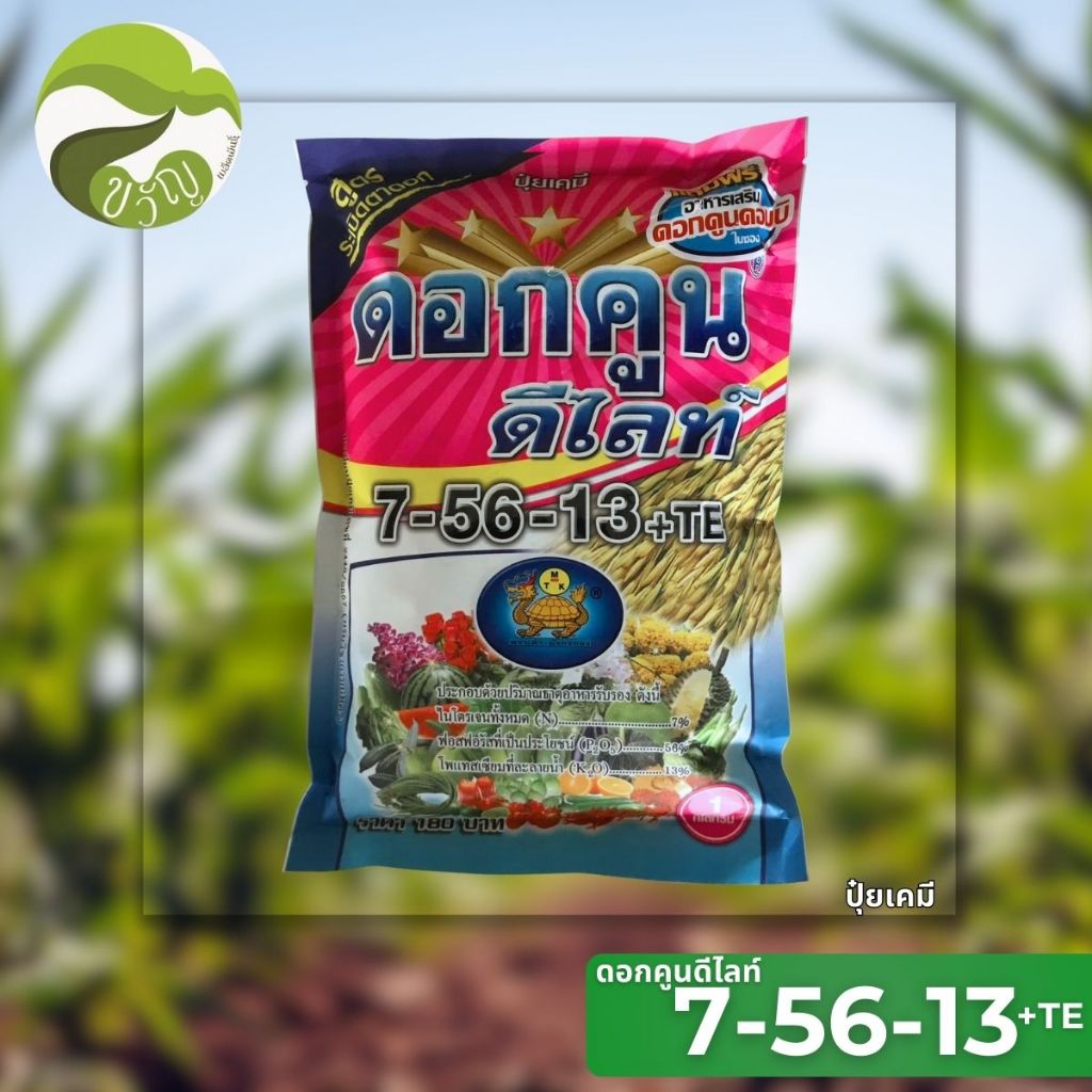 ปุ๋ยเกล็ด ละลายน้ำ ขยายผล ต้นแข็งแรง ดอกดีไลท์ สูตร 7-56-13 +TE (บรรจุ 1 กิโลกรัม)