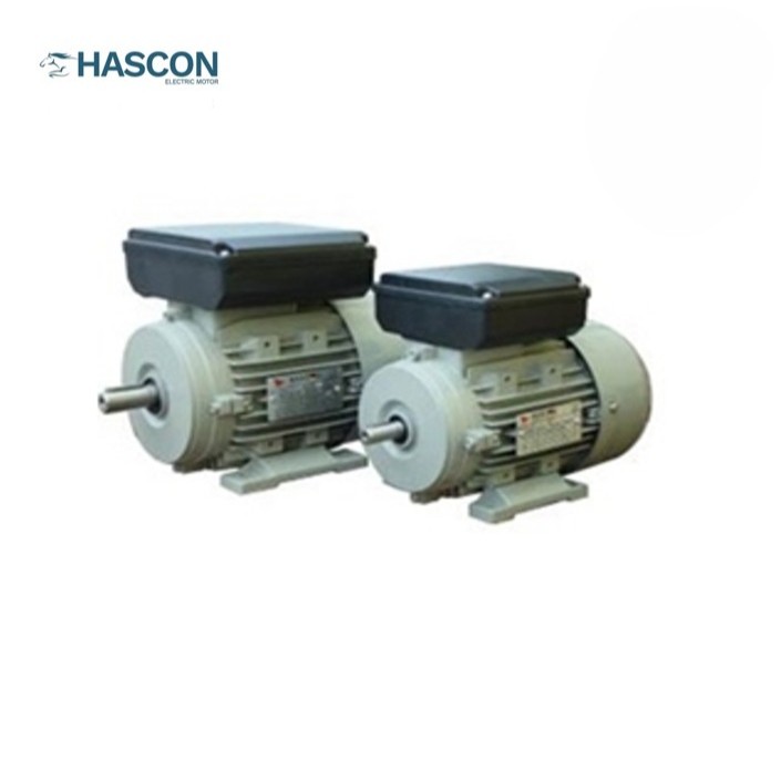 มอเตอร์ HASCON 0.37kW 4P B3 M 220V OL switch มอเตอร์ 1/2 แรงม้า 1440 รอบ แบบขาตั้ง ไฟ 1สาย 220V เพลา 14 มิล