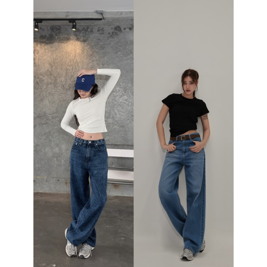 ยีนส์ Nammon Jeans P10 - P11 ยีนส์กระบอกใหญ่ผ้าไม่ยืดต้าเหนิง - ผ้าไม่ยืด