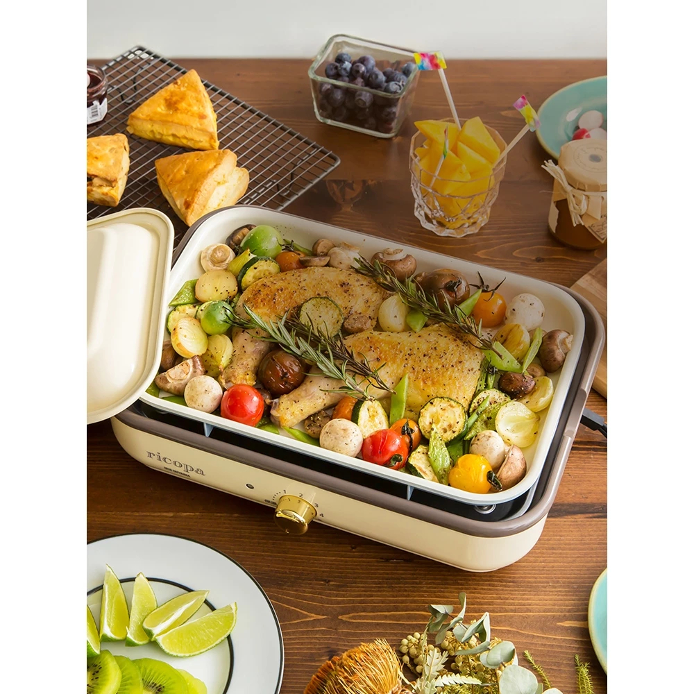 🔥💥พร้อมส่ง🔥💥 IRIS RICOPA กะทะไฟฟ้าอเนกประสงค์ พร้อมถาดทำทาโกยากิ