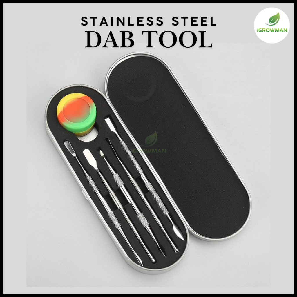 Dab Tool Stainless Steel ไม้แด๊บ สแตนเลส แบบสองหัว ครบเซ็ต ไม้ตักแด๊บ ไม้ตักโรซิ่น tool with rosin