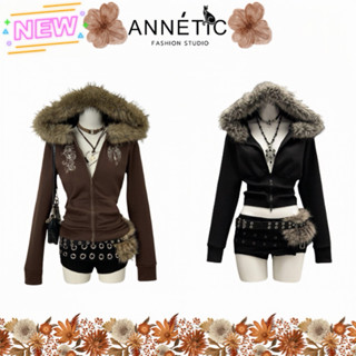 เสื้อแขนยาวขนเฟอร์วินเทจ เท่ๆ คอนเสิร์ต ปาร์ตี้