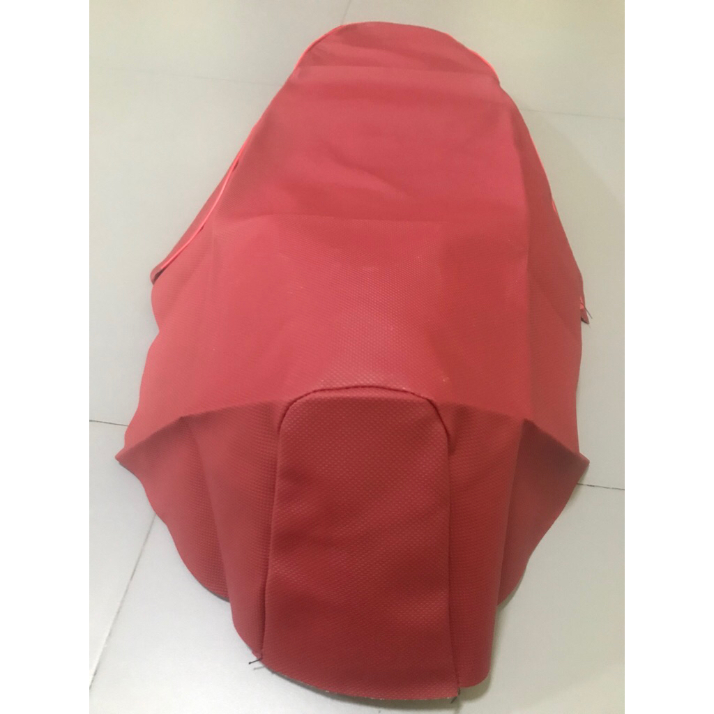 ผ้าเบาะเวฟ125iสลักสีแดงเลือดหมู