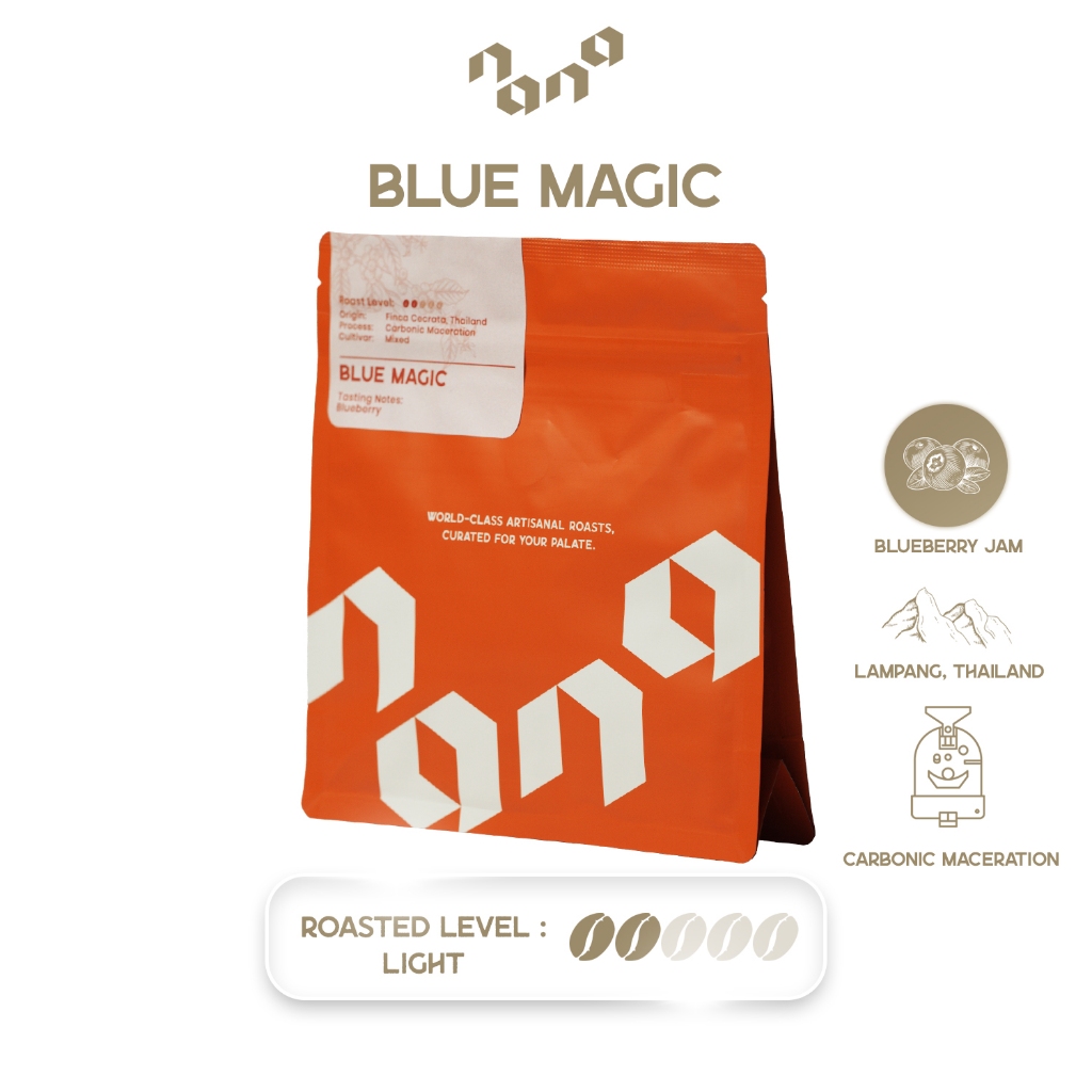 Nana Coffee Roasters - Blue Magic เมล็ดกาแฟคั่วอ่อน 100g