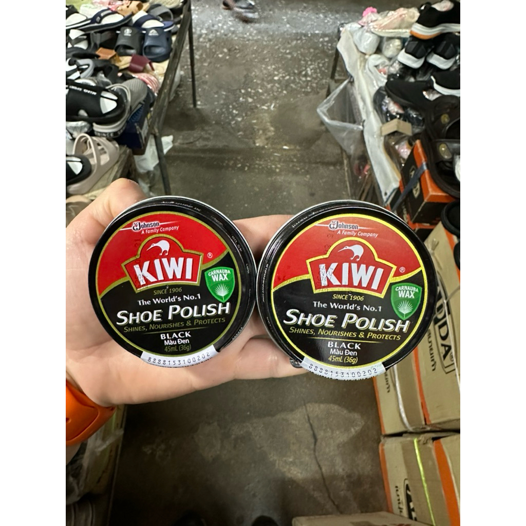กีวี ตลับขัดรองเท้า 45มล. สีดำ Kiwi Shoe Paste Black 45ml - รูปที่ 2