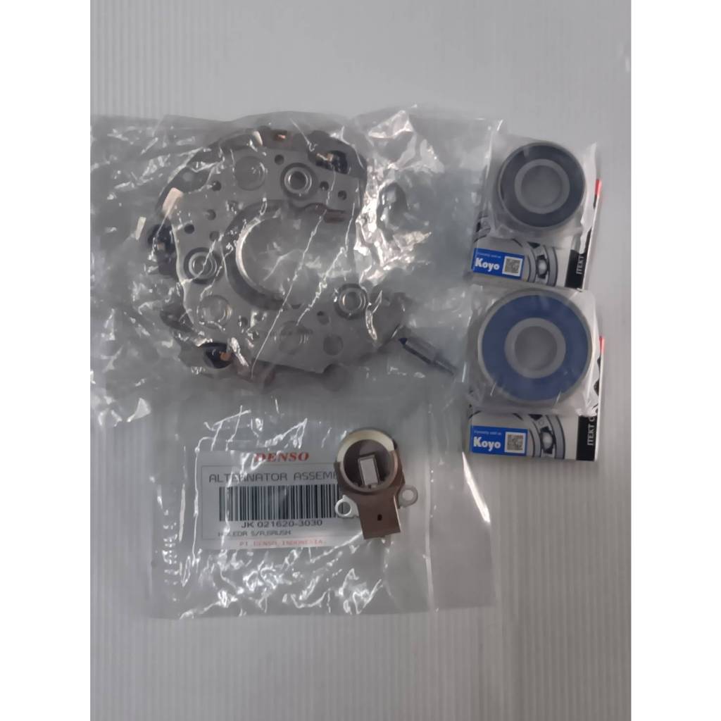 ชุดซ่อมไดชาร์จ แผงไดโอด+ซองถ่านแท้DENSO+ชุดลูกปืน  ไดชาร์จรถ TOYOTA VIGO VIOS CAMRY ALTIS INNOVA AVANZA SUZUKI SWIFT 1.2