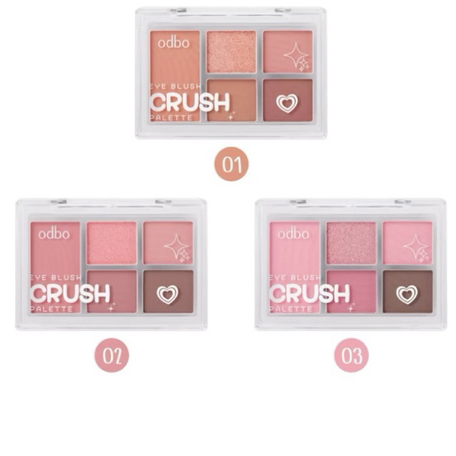Odbo Eye blush Crush Palette ODS04 โอดีบีโอ อาย บลัช ครัช พาเลท