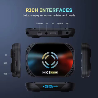 HK1 RBOX X50 Android 14.0 Amlogic S905X5M 2.4G/5G Wifi6 8K BT5.0 1000M TV Box