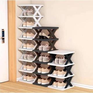 ชั้นวางรองเท้าทรงตัว X วางซ้อนกันได้เพื่อประหยัดพื้นที่ เหมา…