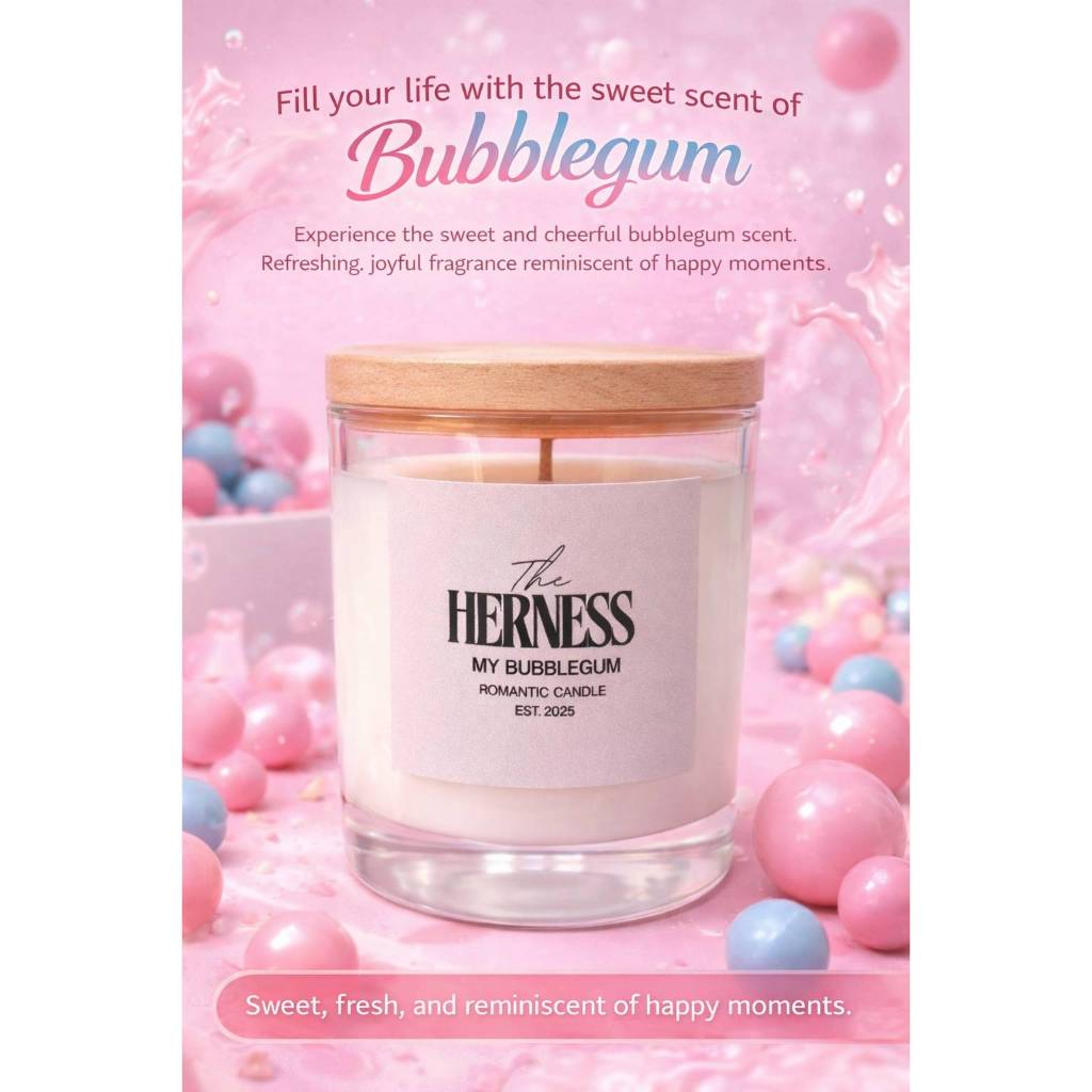 HERNESS เทียนหอมกลิ่น My Bubblegum ขนาด 210 ml