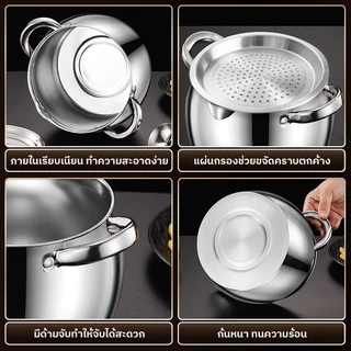 หม้อกรองน้ํามัน ถังกรอง Lard ภาชนะเก็บสแตนเลส 1.5/2/4L ความจุขนาดใหญ่ มีให้เลือก 3 ขนาด พร้อมแผ่นรองกันลื่น อุปกรณ์ครัว