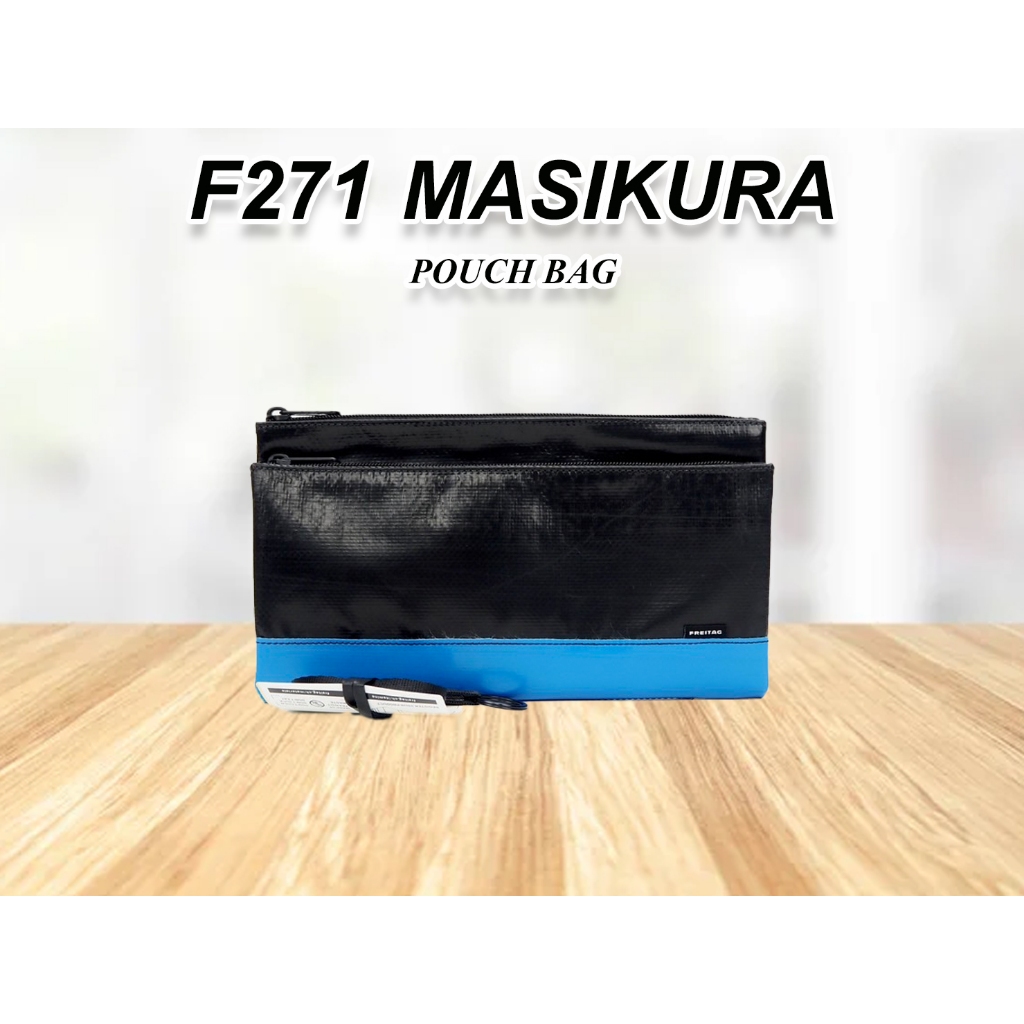 กระเป๋า FREITAG รุ่น F271 MASIKURA (ผ้าดำ-ฟ้า) มือ1 การ์ดครบ