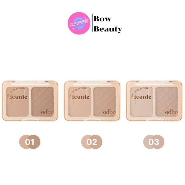 คอนทัวร์ โอดีบีโอ ไอคอนนิค คอนทัวร์ริ่ง พาวเดอร์ Odbo Iconic Contouring Powder OD1323 7กรัม คอนทัวร์