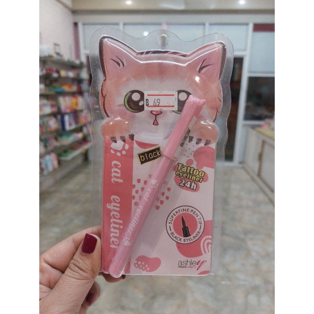 อายไลเนอร์ashleyแคทสีดำ(หมดอายุ07.2027)