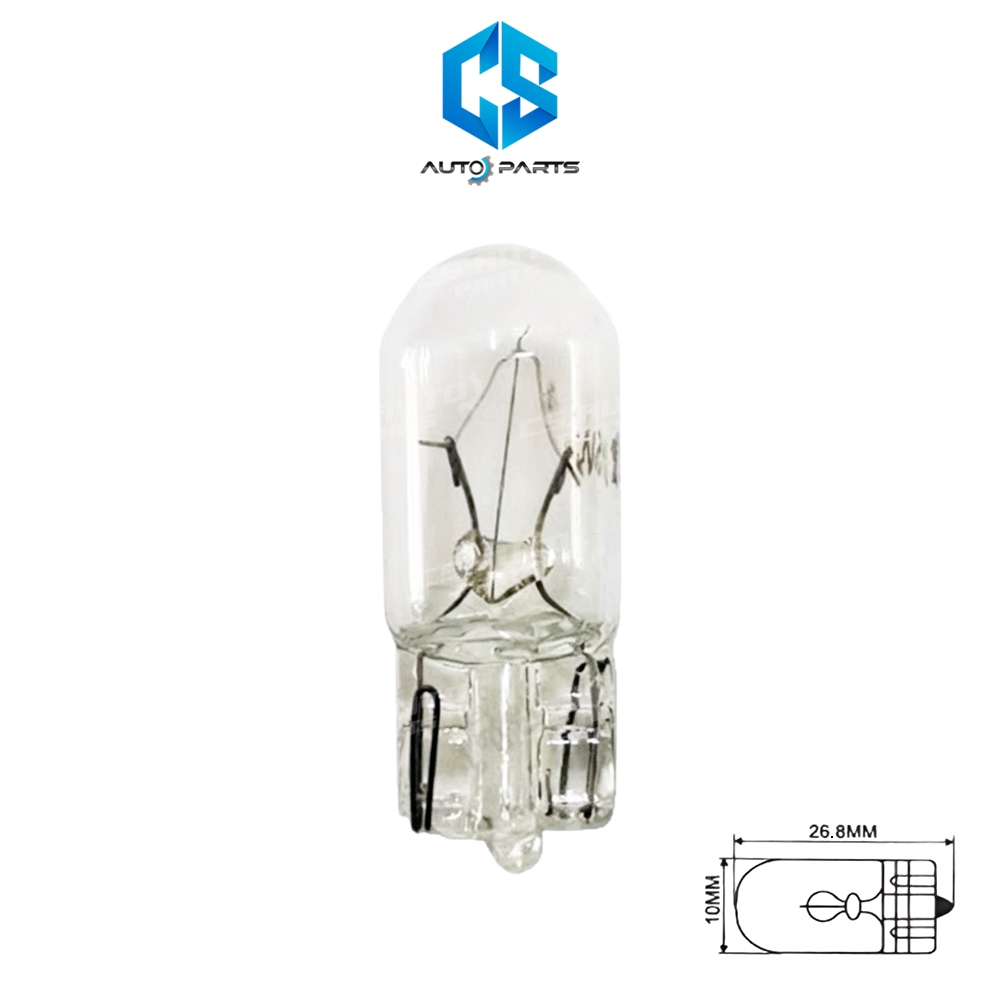 OSWA T10 12V 5W หลอดเสียบหน้าปัด หลอดไฟท้าย หลอดไฟเบรค (1หลอด)
