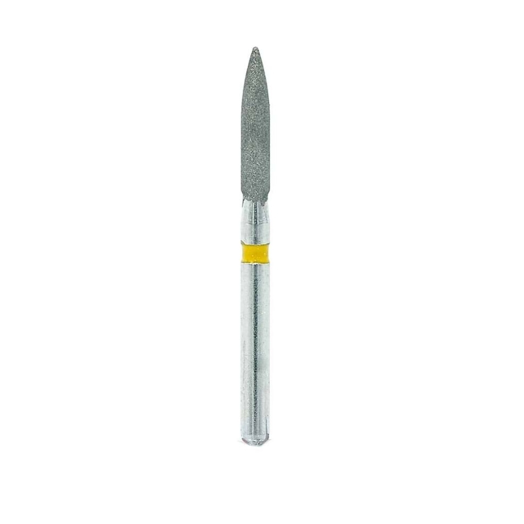 Torpedo shape diamond bur กรอเร็ว คาดเหลือง 016
